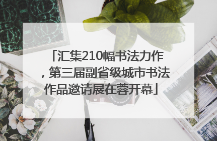 汇集210幅书法力作，第三届副省级城市书法作品邀请展在蓉开幕