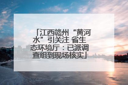 江西赣州“黄河水”引关注 省生态环境厅：已派调查组到现场核实