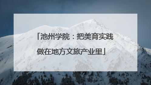 池州学院：把美育实践做在地方文旅产业里