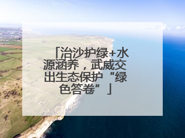 治沙护绿+水源涵养，武威交出生态保护“绿色答卷”
