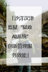 沙洋汉津监狱“狱政AI系统”创新管理服务效能