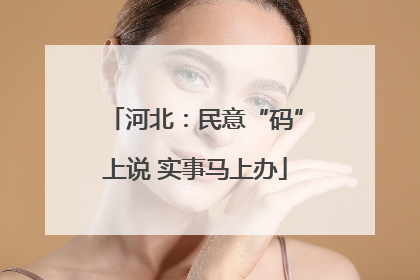 河北：民意“码”上说 实事马上办