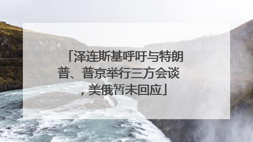 泽连斯基呼吁与特朗普、普京举行三方会谈，美俄暂未回应