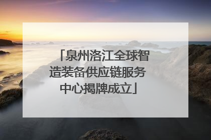 泉州洛江全球智造装备供应链服务中心揭牌成立