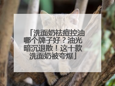 洗面奶祛痘控油哪个牌子好？油光暗沉退散！这十款洗面奶被夸爆