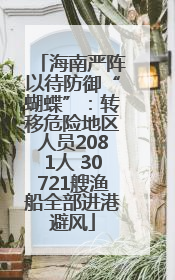 海南严阵以待防御“蝴蝶”：转移危险地区人员2081人 30721艘渔船全部进港避风