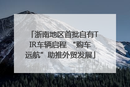 浙南地区首批自有TIR车辆启程 “购车远航”助推外贸发展
