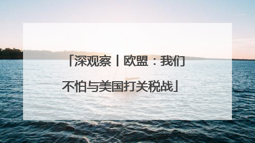 深观察丨欧盟：我们不怕与美国打关税战