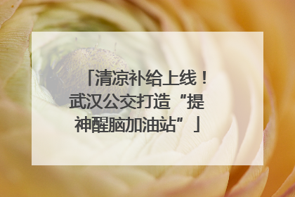 清凉补给上线！武汉公交打造“提神醒脑加油站”