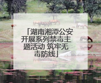 湖南湘潭公安开展系列禁毒主题活动 筑牢无毒防线