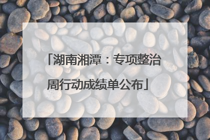 湖南湘潭：专项整治周行动成绩单公布
