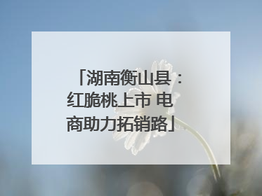 湖南衡山县：红脆桃上市 电商助力拓销路