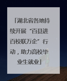 湖北省各地持续开展“百县进百校联万企”行动，助力高校毕业生就业