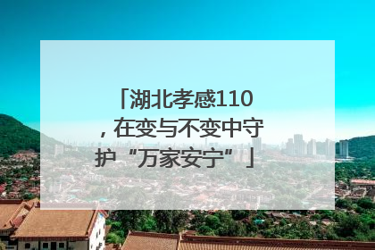 湖北孝感110，在变与不变中守护“万家安宁”
