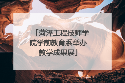 菏泽工程技师学院学前教育系举办教学成果展