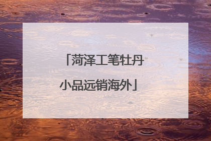 菏泽工笔牡丹小品远销海外