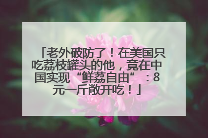 老外破防了！在美国只吃荔枝罐头的他，竟在中国实现“鲜荔自由”：8元一斤敞开吃！