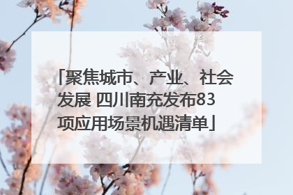 聚焦城市、产业、社会发展 四川南充发布83项应用场景机遇清单