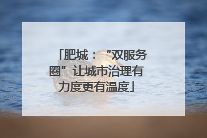 肥城：“双服务圈”让城市治理有力度更有温度