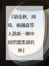 胡金秋、周琦、杨瀚森等入选新一期中国男篮集训名单
