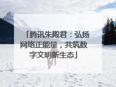 腾讯朱殿君：弘扬网络正能量，共筑数字文明新生态