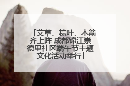 艾草、粽叶、木箭齐上阵 成都锦江崇德里社区端午节主题文化活动举行