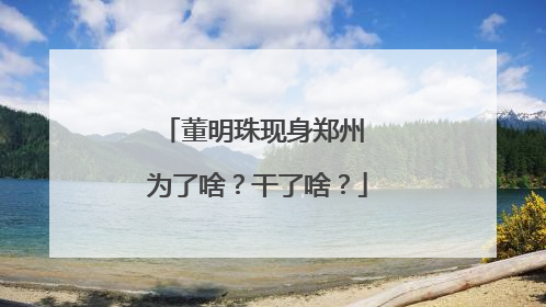 董明珠现身郑州 为了啥？干了啥？