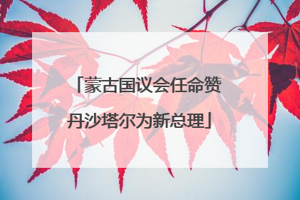 蒙古国议会任命赞丹沙塔尔为新总理