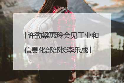 许勤梁惠玲会见工业和信息化部部长李乐成