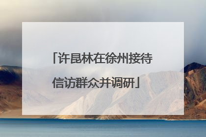 许昆林在徐州接待信访群众并调研