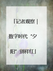 记者观察｜数字时代“夕阳”别样红