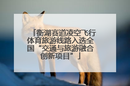衡湖赛道凌空飞行体育旅游线路入选全国“交通与旅游融合创新项目”