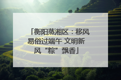 衡阳蒸湘区：移风易俗过端午 文明新风“粽”飘香