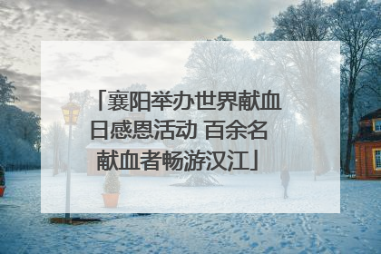 襄阳举办世界献血日感恩活动 百余名献血者畅游汉江