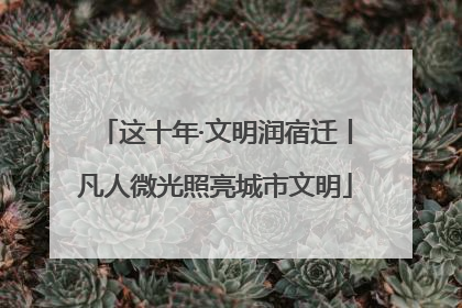 这十年·文明润宿迁丨凡人微光照亮城市文明