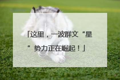 这里，一波群文“星”势力正在崛起！