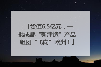 货值6.5亿元，一批成都“新津造”产品组团“飞向”欧洲！