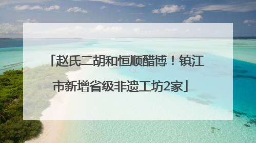 赵氏二胡和恒顺醋博！镇江市新增省级非遗工坊2家