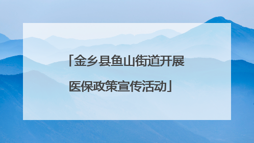 金乡县鱼山街道开展医保政策宣传活动