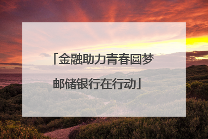 金融助力青春圆梦邮储银行在行动