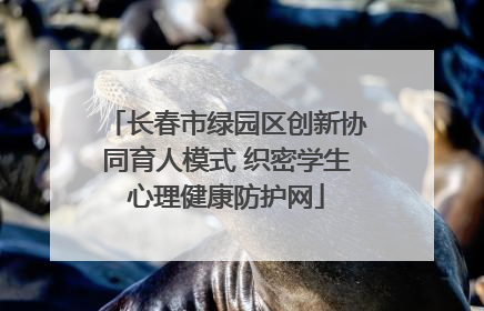 长春市绿园区创新协同育人模式 织密学生心理健康防护网