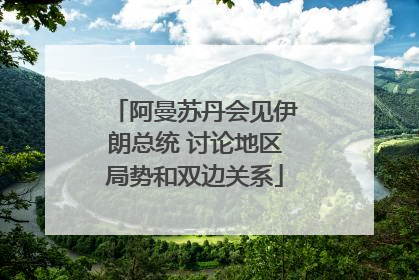 阿曼苏丹会见伊朗总统 讨论地区局势和双边关系