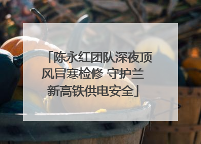 陈永红团队深夜顶风冒寒检修 守护兰新高铁供电安全