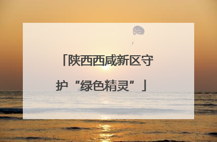 陕西西咸新区守护“绿色精灵”