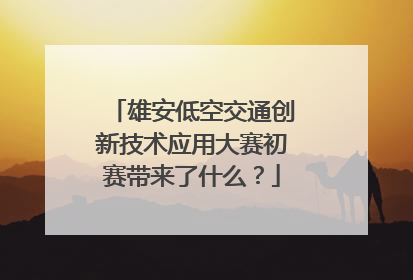 雄安低空交通创新技术应用大赛初赛带来了什么？