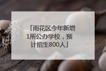 雨花区今年新增1所公办学校，预计招生800人