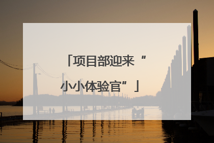 项目部迎来“小小体验官”