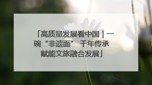 高质量发展看中国｜一碗“非遗面” 千年传承赋能文旅融合发展
