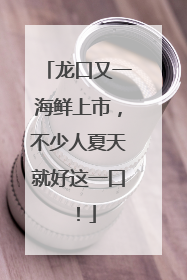 龙口又一海鲜上市，不少人夏天就好这一口！