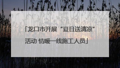 龙口市开展“夏日送清凉”活动 情暖一线施工人员